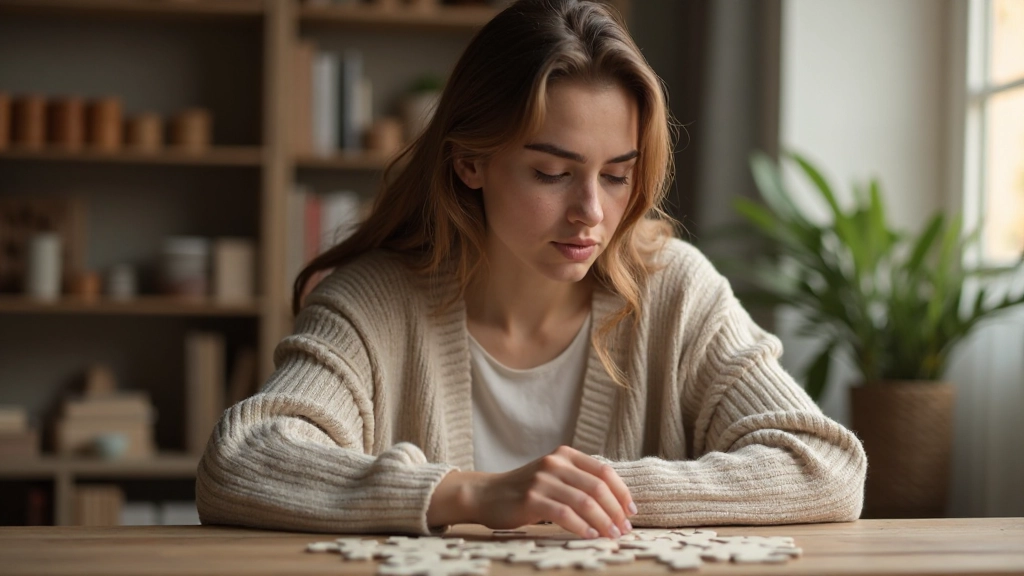 Фото человека, успешно работающего над когнитивными упражнениями в спокойной обстановке