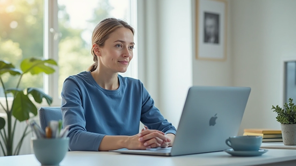 Профессиональное фото женщины, выполняющей ежедневные когнитивные упражнения для острого ума в утренние часы